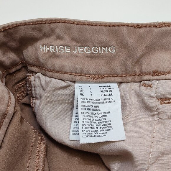 American Eagle Outfitters Super Stretch Hi-Rise Jeggings US Size 4 Cotton Blend - Picture 3 of 8